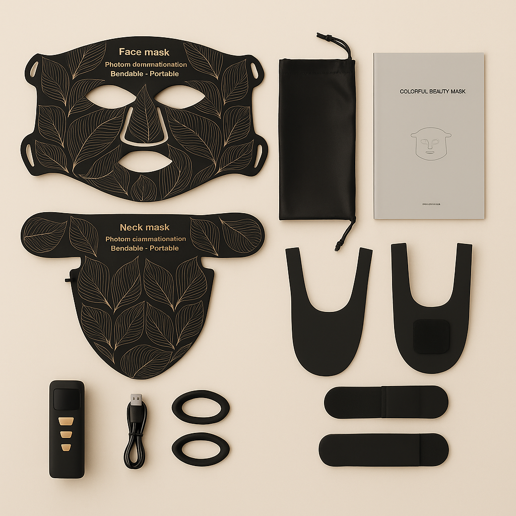 HBH Red Light Therapy Mask for Face & Neck – Anti-Aging LED Device