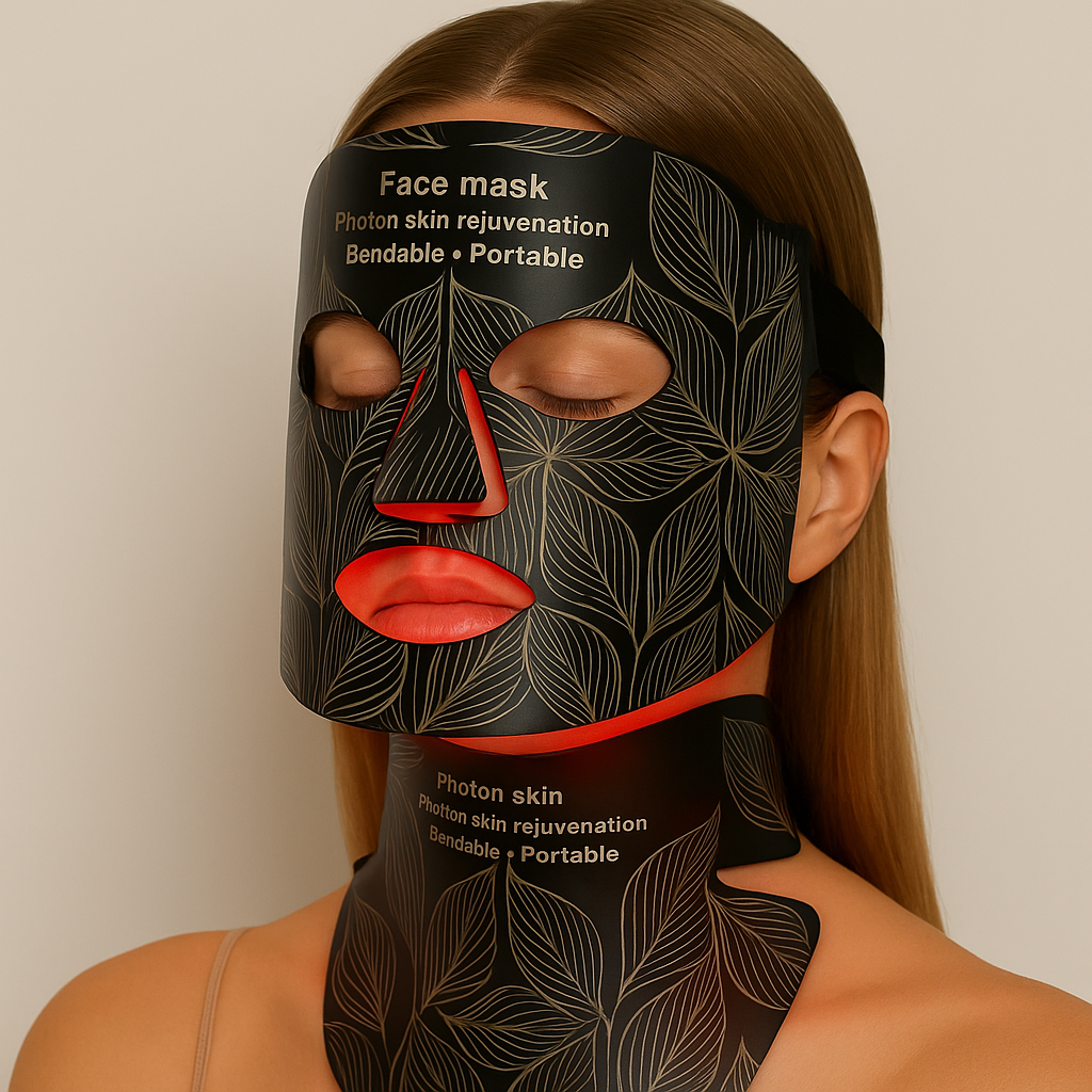 HBH Red Light Therapy Mask for Face & Neck – Anti-Aging LED Device